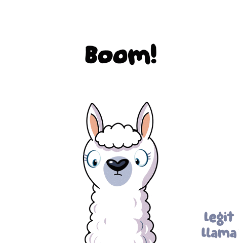 Cartoon Llama Holding Microphone Boom