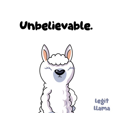 Cartoon Llama Saying Unbelievable Next To Sheep GIF