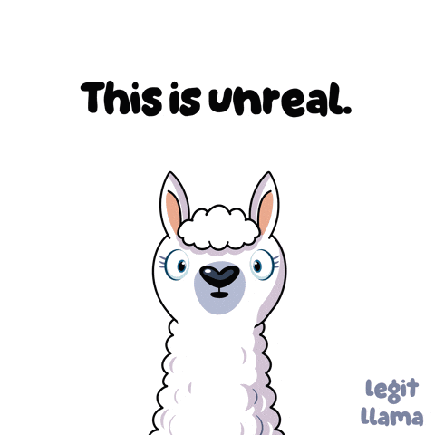 Cartoon Llama Surprised This Is Unreal GIF