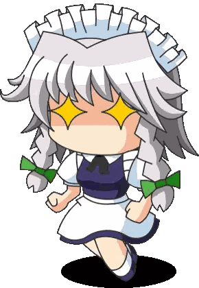 Cartoon Maid With Star Eyes