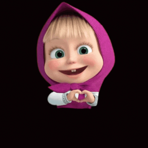 Cartoon Making Heart With Hands Saying I Am Back GIF