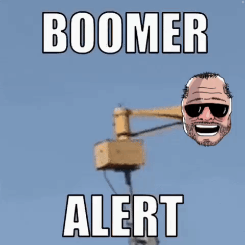 Cartoon Man Boomer Alert GIF