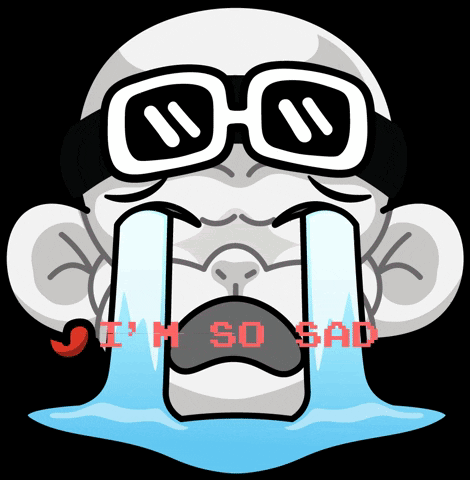Cartoon Man Crying I'm So Sad