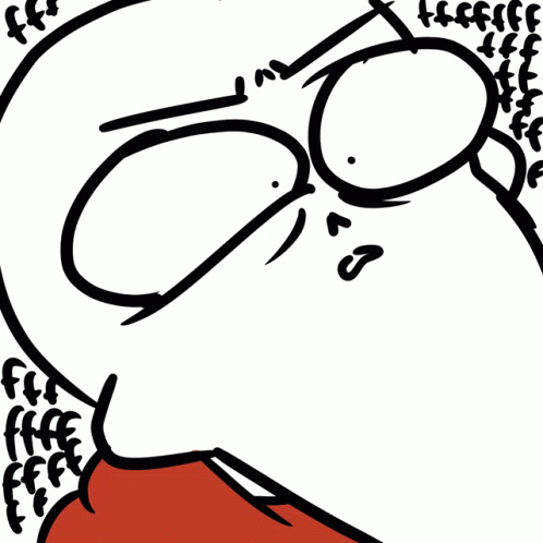 Cartoon Man Face With FF GIF