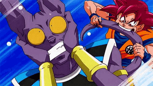 Cartoon Man Fighting Purple Monster With Sword