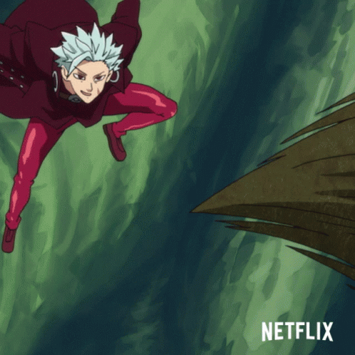 Cartoon Man Flying Through Air