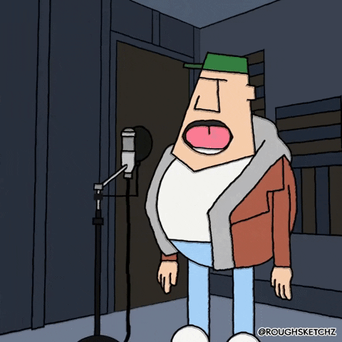 Cartoon Man Giving Flowers GIF