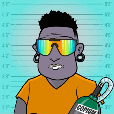 Cartoon Man Holding Bottle Saying Copium