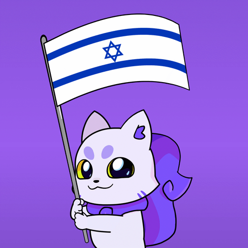 Cartoon Man Holding Flag With Bird