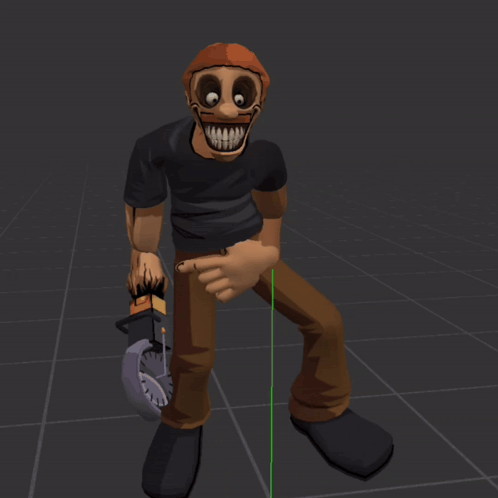 Cartoon Man Holding Tool GIF