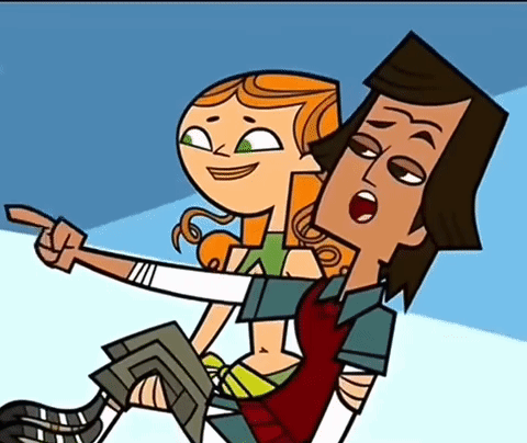Cartoon Man Holding Woman in His Arms