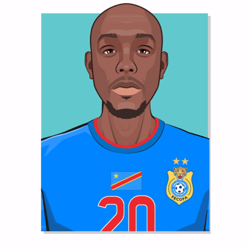 Cartoon Man In Blue Shirt Number 20 GIF
