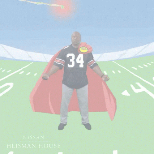 Cartoon Man in Jersey Number 34