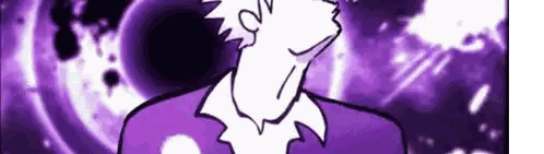 Cartoon Man in Purple Suit