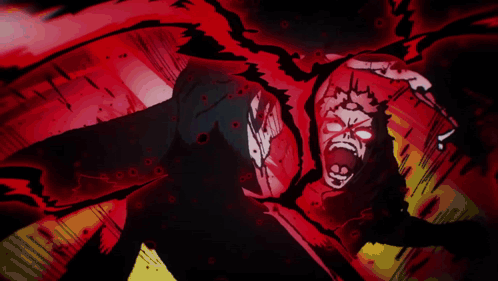 Cartoon Man In Red And Yellow Background GIF