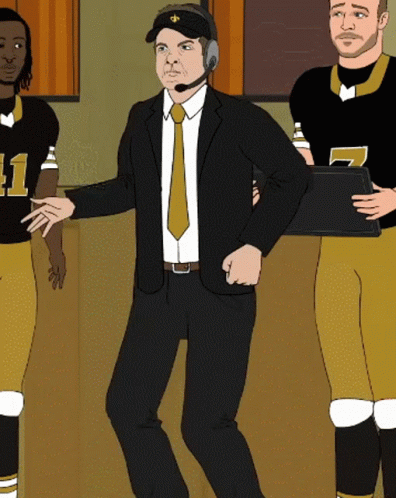 Cartoon Man in Suit and Tie