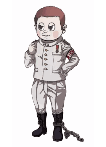 Cartoon Man in White Uniform with AOC Badge