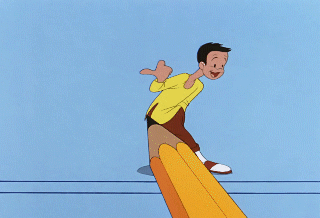 Cartoon Man In Yellow Shirt GIF