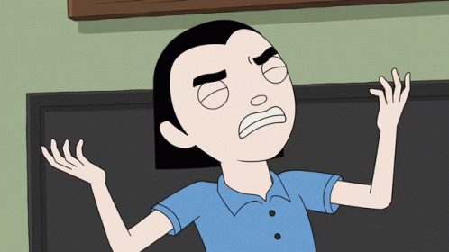 Cartoon Man Making Funny Face GIF