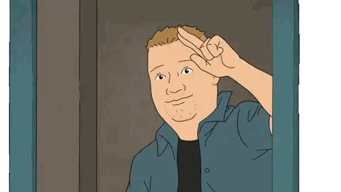 Cartoon Man Making Peace Sign