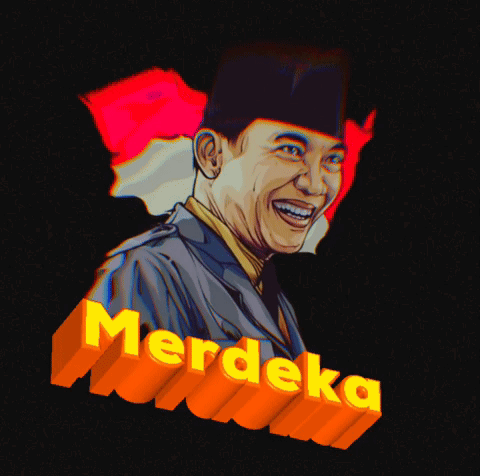 Cartoon Man Merdeka GIF