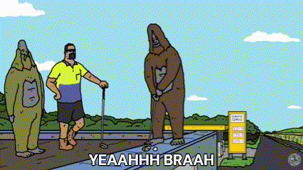 Cartoon Man Playing Golf Yeaahh Braah GIF