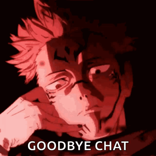 Cartoon Man Saying Goodbye Chat