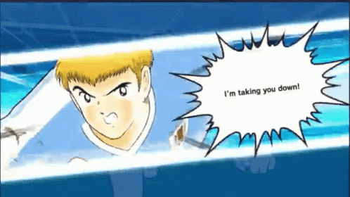 Cartoon Man Saying I'm Taking You Down