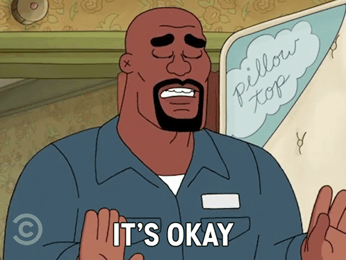Cartoon Man Saying It's Okay