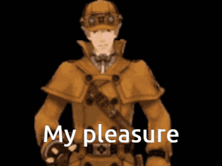 Cartoon Man Saying My Pleasure