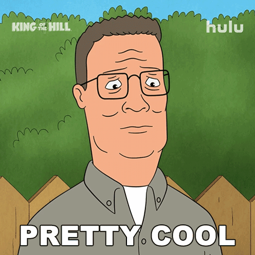 Cartoon Man Saying Pretty Cool