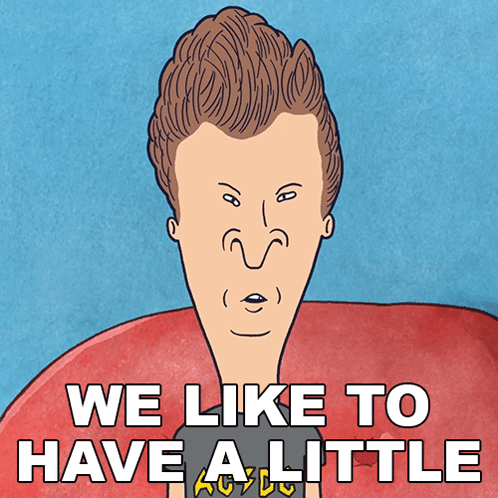 Cartoon Man Saying We Like To Have A Little