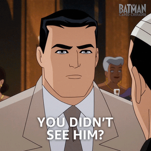 Cartoon Man Saying You Didn't See Him