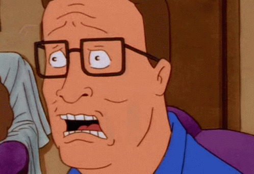 Cartoon Man Wearing Glasses Surprised