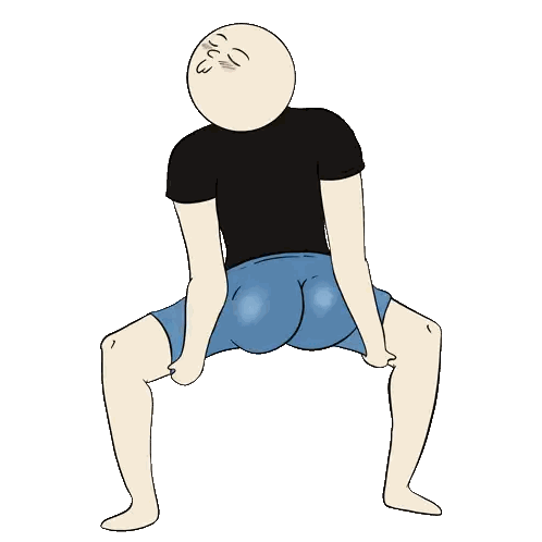 Cartoon Man with Bald Head