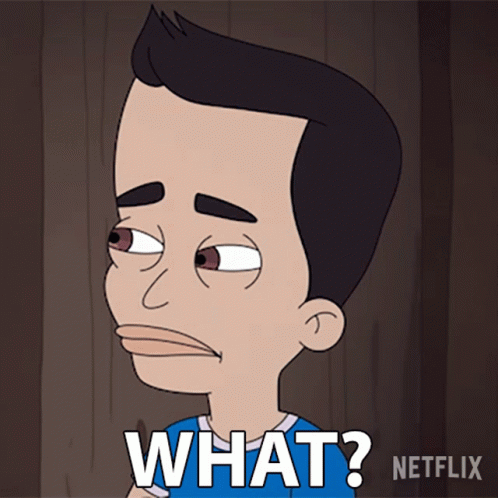 Cartoon Man with Bandage on Mouth Saying What
