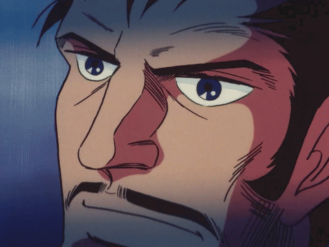 Cartoon Man With Beard And Blue Eyes GIF