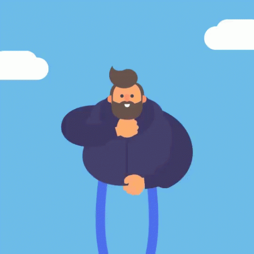 Cartoon Man With Beard and Mustache