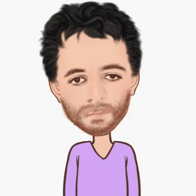 Cartoon Man With Beard And Purple Shirt GIF