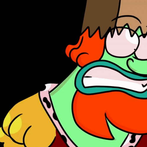 Cartoon Man with Beard and Red Hair