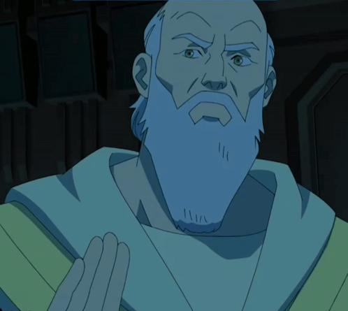 Cartoon Man With Beard and White Shirt