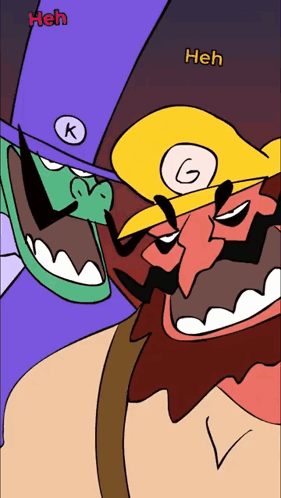 Cartoon Man with Beard and Yellow Hat