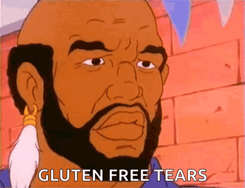Cartoon Man With Beard Gluten Free Tears GIF