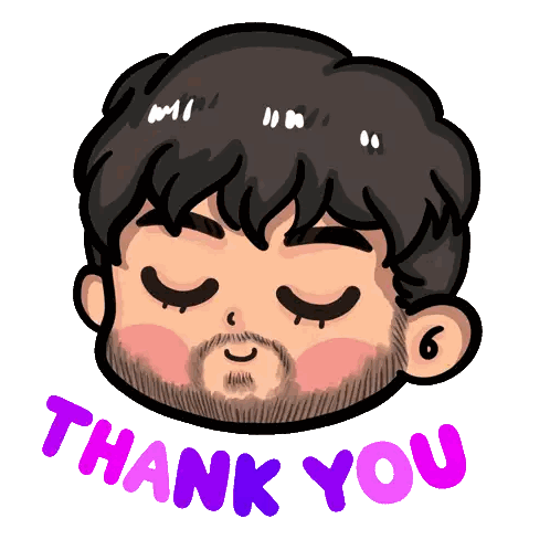 Cartoon Man With Beard Saying Thank You