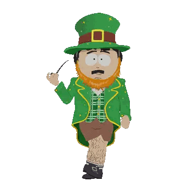 Cartoon Man With Beard Wearing Green Hat