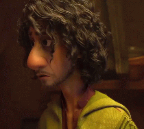 Cartoon Man With Curly Hair And Beard Sad GIF