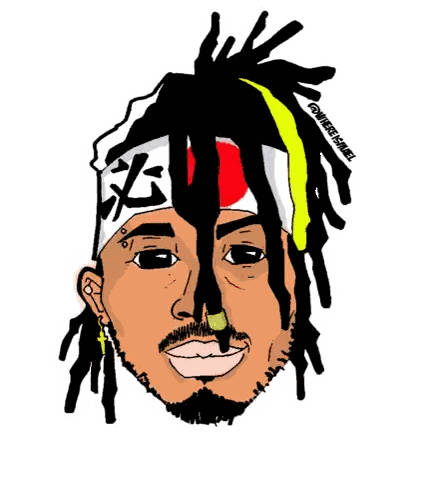 Cartoon Man with Dreadlocks and Chinese Headband