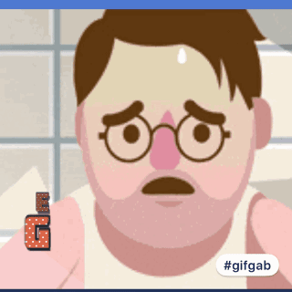 Cartoon Man with Glasses and Beard