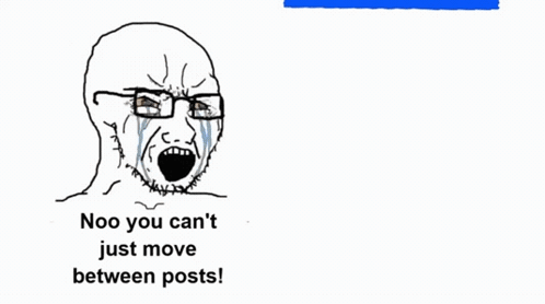 Cartoon Man with Glasses Saying No