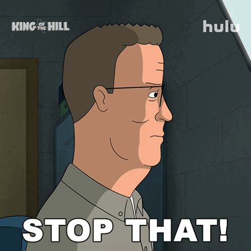 Cartoon Man With Glasses Says Stop That